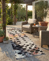 Urban Terrace Collection Area Rug -  Piazza Runner White and Black  lifestyle 54