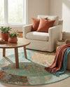 Urban Terrace Collection Area Rug -  Portico Round Multi  lifestyle 60