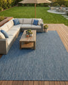 Seaside Serenity Collection Area Rug - Veranda (Blue) Rectangle Blue  lifestyle 48