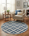 Urban Oasis Rugs Collection Area Rug -  Highrise (Blue) Round Blue  lifestyle 53