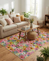 Seaside Blooms Collection Area Rug -  Marseilles Rectangle Multi  lifestyle 35