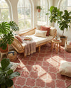 Savannah Pergola Collection Area Rug - Arbor (Rust Red) Rectangle Rust Red  lifestyle 6