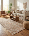 Garden Lattice Charm Collection Area Rug -  Pergola (Beige) Rectangle Beige  lifestyle 5