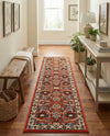 Tabriz Tapestry Collection Area Rug - Sahand (Terracotta) Runner Terracotta  lifestyle 33
