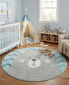 Wonder Tykes Collection Area Rug -  Whirlwind Round Blue  lifestyle 8