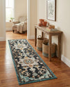 Outdoor Marrakesh Collection Area Rug -  Essaouira Runner Navy Blue  lifestyle 29