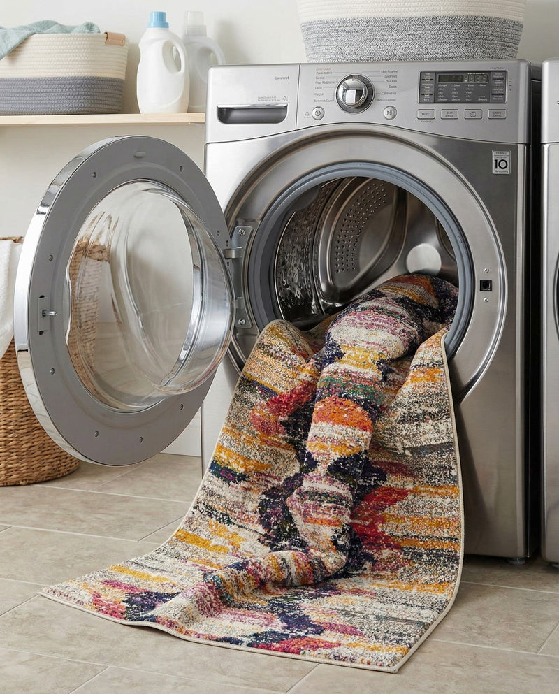 Colorburst Oasis Collection Area Rug -  Mirage Runner Multi  lifestyle 64