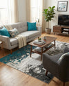 Seville Elegance Collection Area Rug -  Granada Rectangle Gray  lifestyle 14