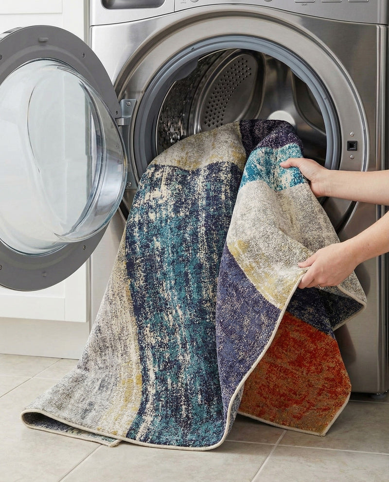 Colorburst Oasis Collection Area Rug - Palette Square Multi  lifestyle 22