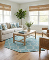 Savannah Pergola Collection Area Rug - Arbor (Aquamarine) Octagon Aquamarine  lifestyle 46