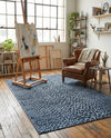 Aegean Elegance Washables Collection Area Rug -  Mykonos Rectangle Navy Blue  lifestyle 55