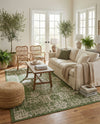 Patio Heritage Collection Area Rug - Savannah (Green) Rectangle Green  lifestyle 5