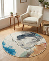 Urban Terrace Collection Area Rug -  Arbor Round Multi  lifestyle 50