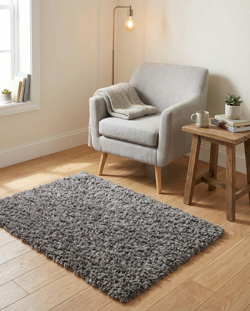 Eternal Plush Oasis Collection Area Rug -  Tranquility (Smoke) Rectangle Smoke  lifestyle 7
