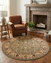 Jaipur Elegance Collection Area Rug -  City Round Light Green  lifestyle 56