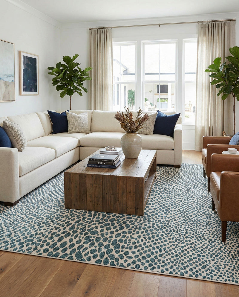 Urban Oasis Rugs Collection Area Rug -  Terrace (Teal) Square Teal  lifestyle 41