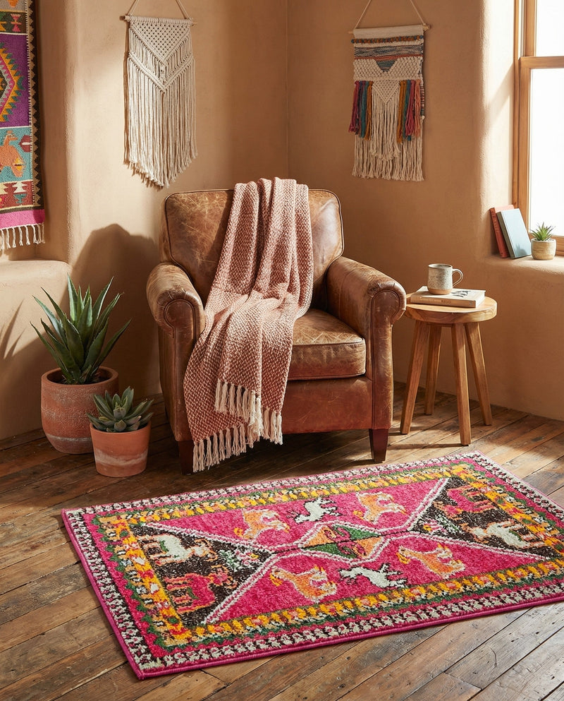 Sedona Vista Collection Area Rug -  Nolina Rectangle Pink  lifestyle 29