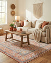 Seville Stripes Collection Area Rug - Cadiz (Brick Red) Rectangle Brick Red  lifestyle 24