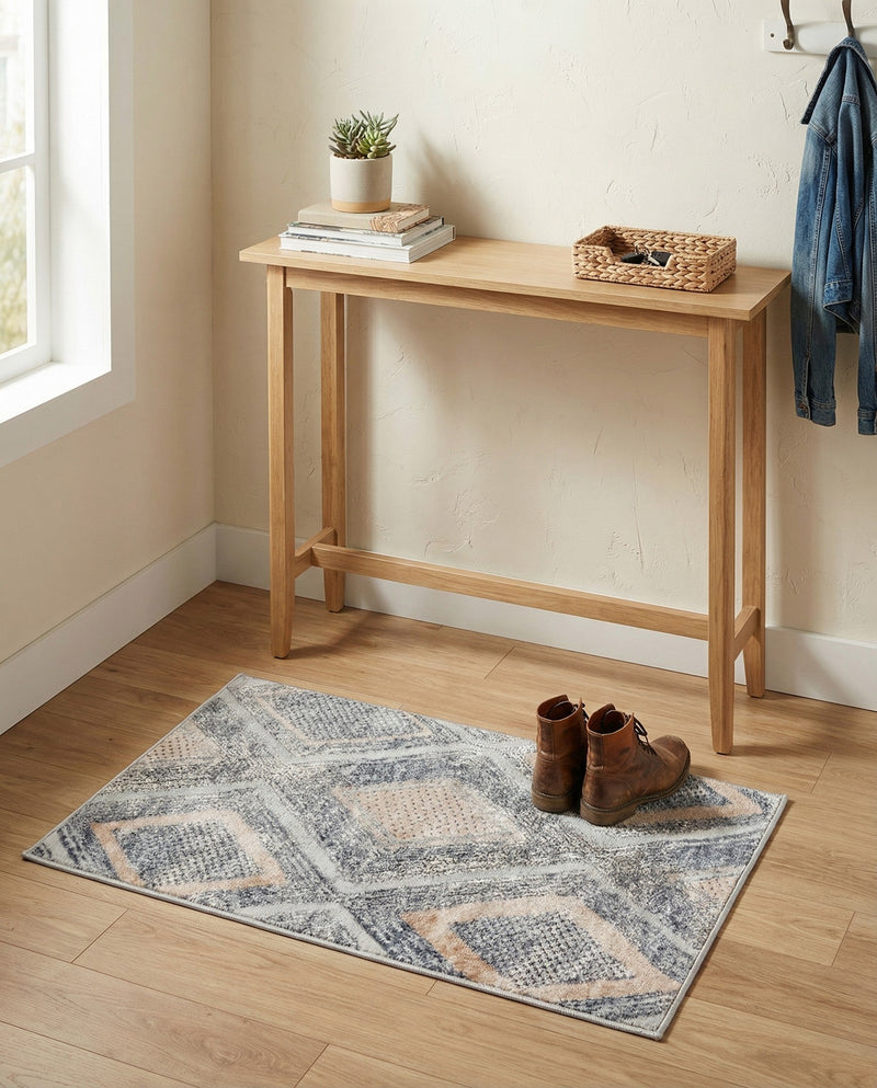 Aegean Elegance Collection Area Rug -  Rhodes Rectangle Gray Cream  lifestyle 17