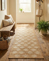 Benares Handwoven Jute Collection Area Rug -  Bodhi Runner Ivory and Beige  lifestyle 61