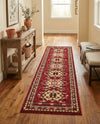 Tabriz Tapestries Collection Area Rug - Azerbaijan (Red) Runner Red  lifestyle 50