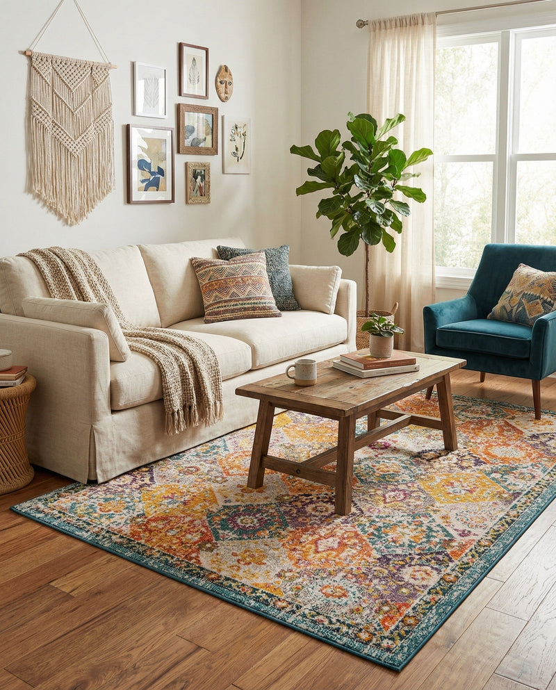 Brighton Terrace Collection Area Rug -  Rottingdean (Multi) Rectangle Multi  lifestyle 27