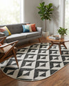 Urban Oasis Rugs Collection Area Rug -  Highrise (Charcoal Gray) Oval Charcoal Gray  lifestyle 83