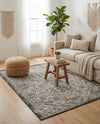 Tribal Terrace Treasures Collection Area Rug - Mayan Marina (Charcoal Gray) Rectangle Charcoal Gray  lifestyle 23