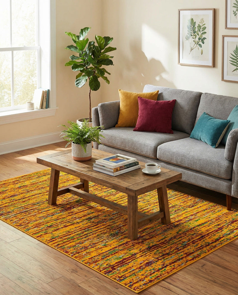 Caribbean Cove Collection Area Rug -  Lucia Rectangle Yellow  lifestyle 40