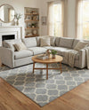 Lattice Gardens Collection Area Rug -  Bloomfield (Light Gray) Square Light Gray  lifestyle 55