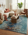Venetian Tapestry Collection Area Rug -  Giudecca Rectangle Turquoise  lifestyle 30