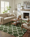 Lattice Gardens Collection Area Rug -  Bloomfield (Dark Green) Rectangle Dark Green  lifestyle 7