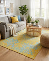 Urban Oasis Rugs Collection Area Rug -  Penthouse (Yellow and Aqua) Rectangle Yellow and Aqua  lifestyle 10