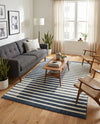 Copenhagen Edge Collection Area Rug -  Vesterbro Rectangle Blue  lifestyle 37