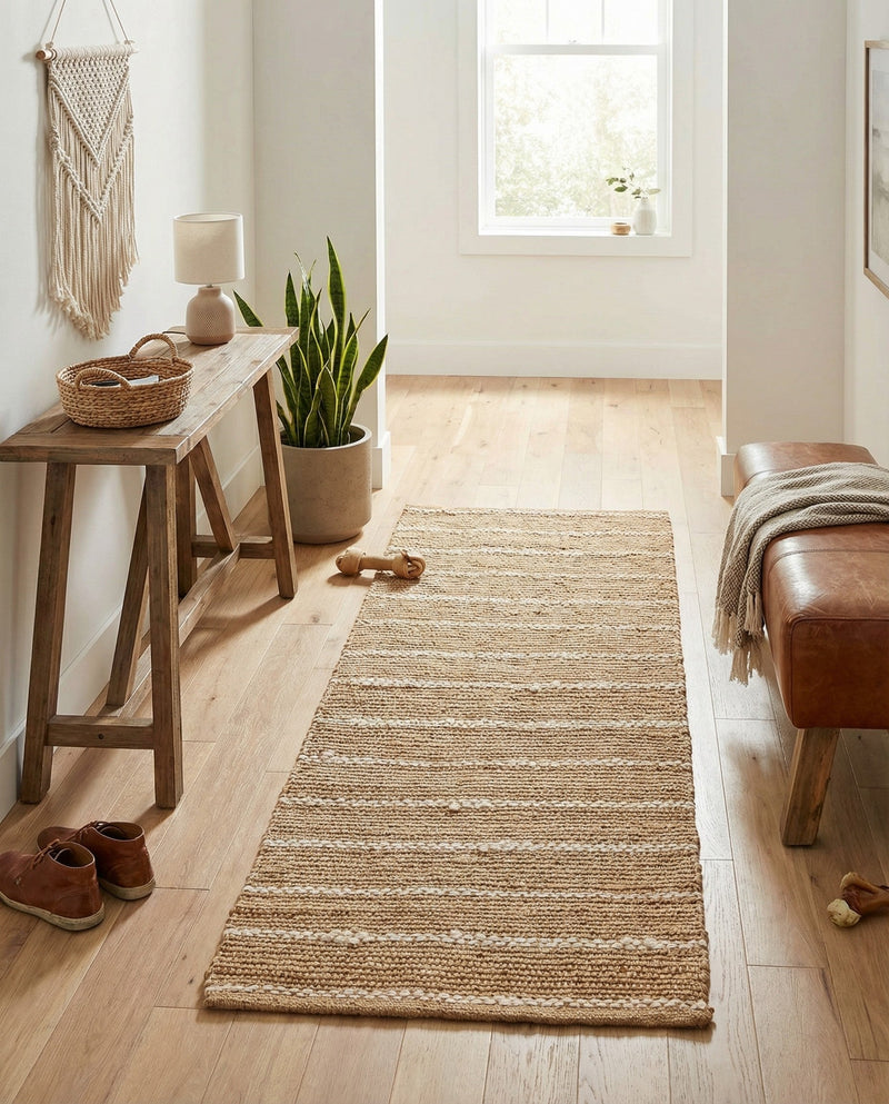 Sequoia Handwoven Jute Collection Area Rug - Briarwood Runner Natural  lifestyle 41