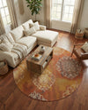 Urban Terrace Collection Area Rug -  Veranda Round Rust Red  lifestyle 46