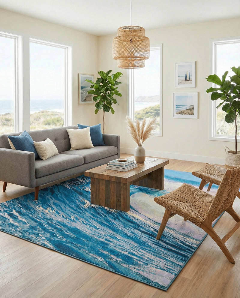 Urban Terrace Collection Area Rug - Veranda Rectangle Blue  lifestyle 23