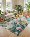 Seaside Blooms Collection Area Rug -  Paradise Rectangle Multi  lifestyle 28