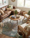 Savannah Sojourn Collection Area Rug -  Okavango Round Multi  lifestyle 63