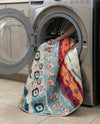 Colorburst Oasis Collection Area Rug -  Lagoon Round Multi  lifestyle 79