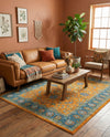Casablanca Tapestry Collection Area Rug -  Marrakech (Sunshine Yellow) Rectangle Sunshine Yellow  lifestyle 11