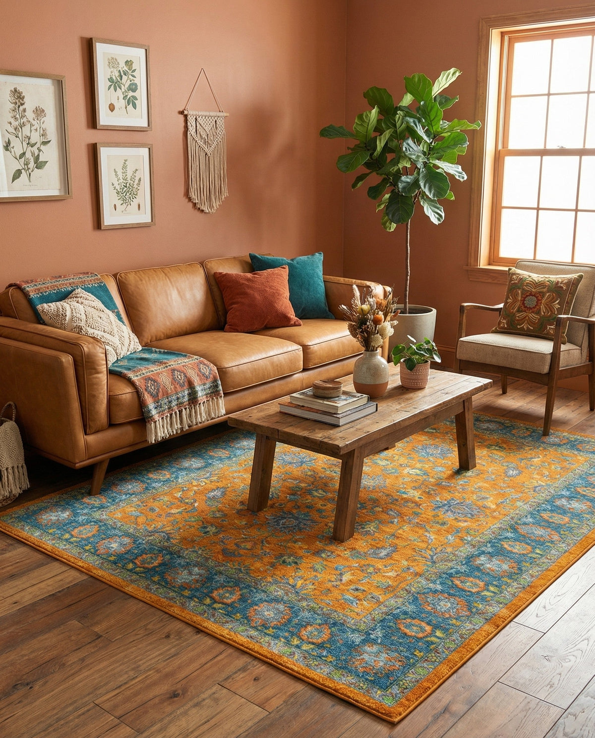 Casablanca Tapestry Collection Area Rug -  Marrakech (Sunshine Yellow) Rectangle Sunshine Yellow  lifestyle 11