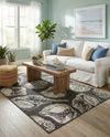 Seaside Haven Rugs Collection Area Rug -  Lighthouse (Black and White) Rectangle Black and White  lifestyle 24