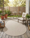 Seaside Serenity Collection Area Rug - Veranda (Light Gray) Oval Light Gray  lifestyle 51