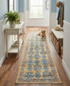 Seville Stripes Collection Area Rug -  Granada (Yellow) Runner Yellow  lifestyle 57