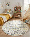 Wonder Tykes Collection Area Rug -  Jamboree Round Ivory  lifestyle 43