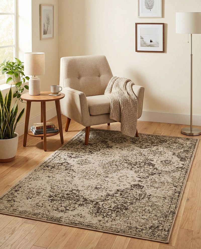 Gobi Sands Collection Area Rug -  Taklamakan Rectangle Beige  lifestyle 4