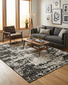 Urban Terrace Collection Area Rug -  Midtown Rectangle Black and White  lifestyle 27