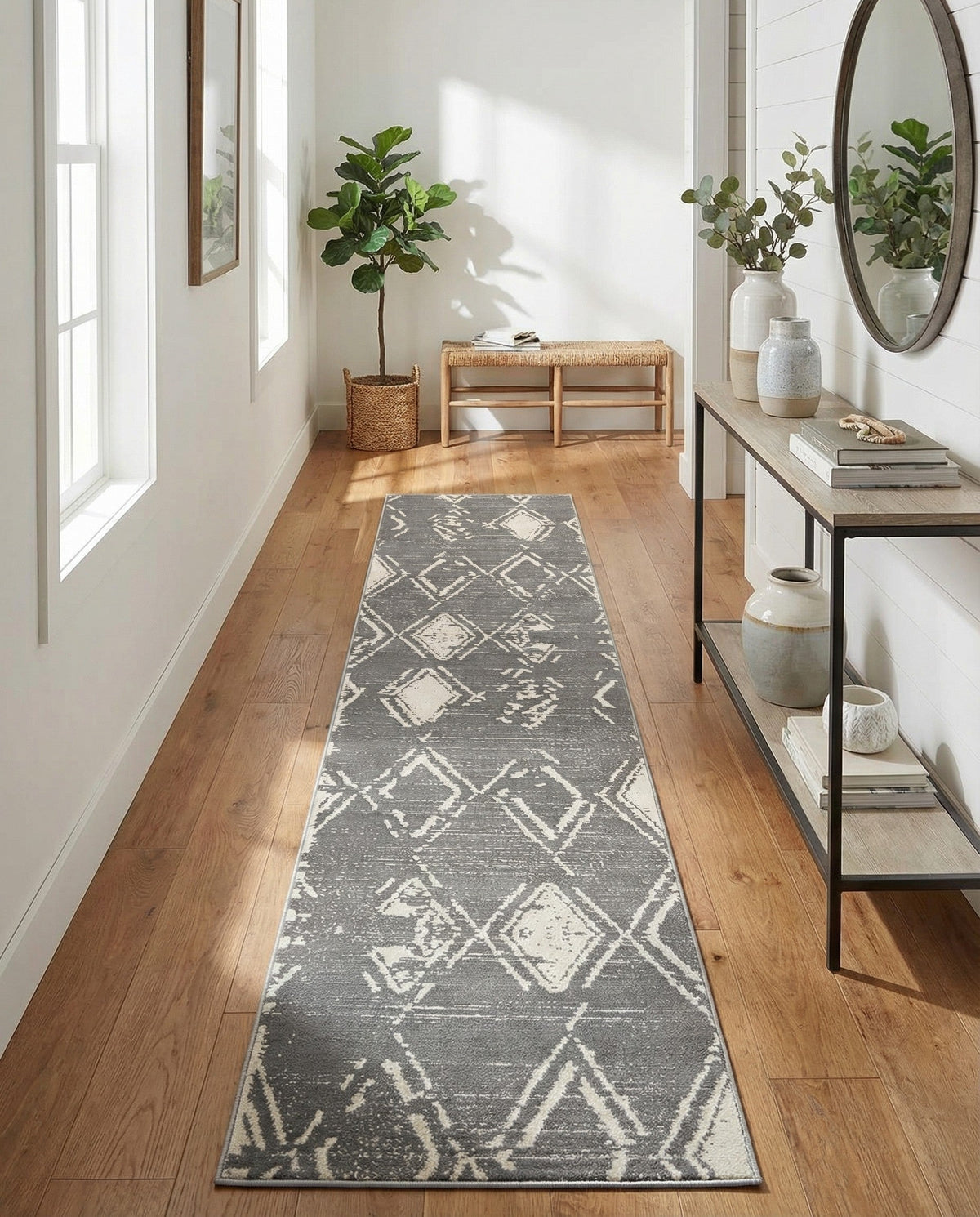 Metro Heights Collection Area Rug -  Madison Runner Gray  lifestyle 139