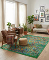 Caribbean Cove Collection Area Rug -  Dominica Rectangle Green  lifestyle 7